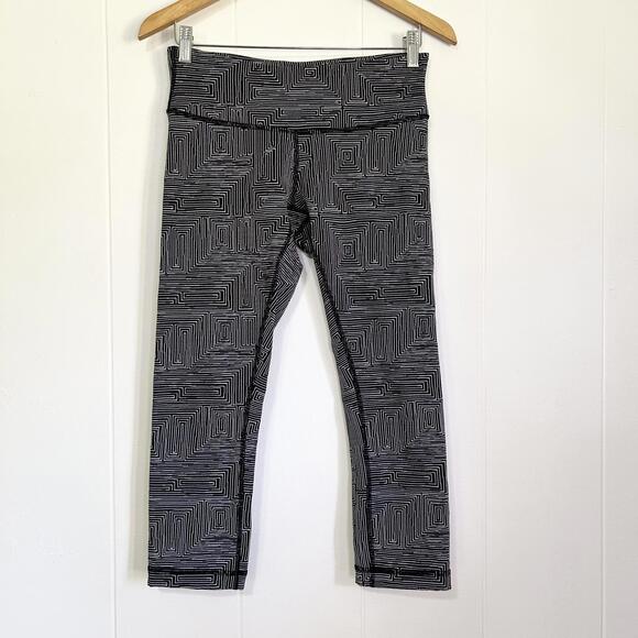 Lululemon Wunder Under Hi-rise Tight Maze Jaquard Capri Leggings Women's 6